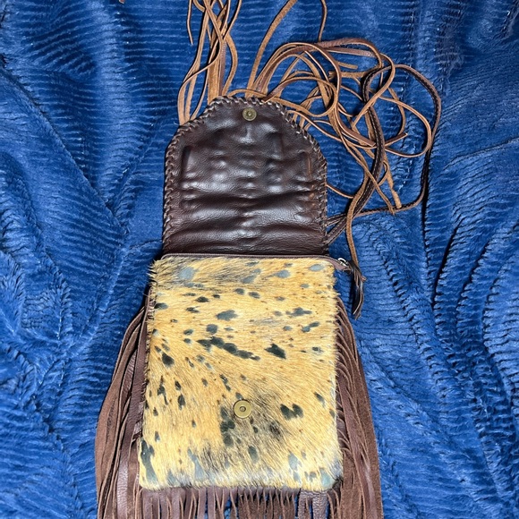 American Darling Leather Fringe Crossbody Purse Bag - Picture 4 of 10